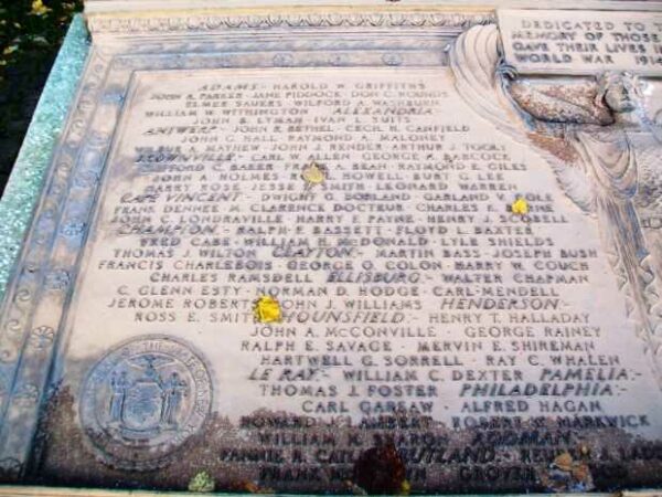 JEFFERSON COUNTY WORLD WAR MEMORIAL LEFT SIDE