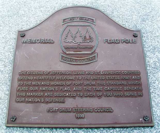 FORT DRUM MEMORIAL FLAG POLE PLAQUE