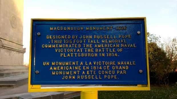 MACDONOUGH MONUMENT-1926 MEMORIAL PLAQUE