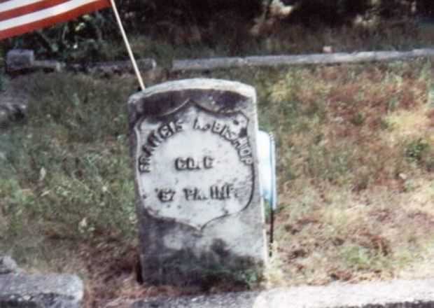 FRANCIS A. BISHOP MEDAL OF HONOR MEMORIAL GRAVE STONE