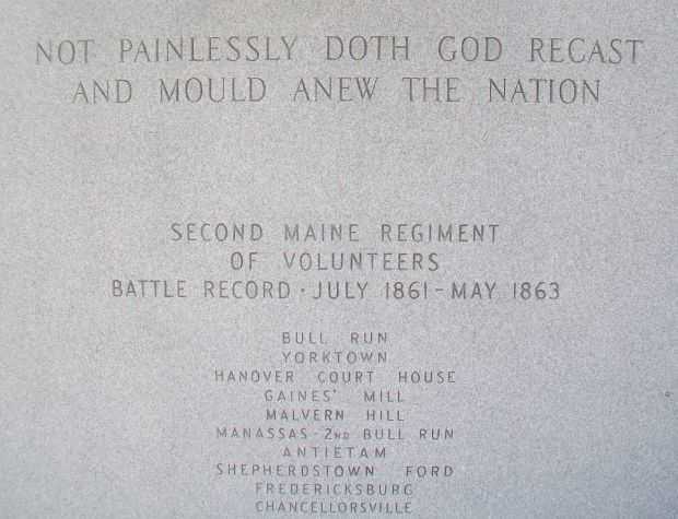 SECOND MAINE REGIMENT OF VOLUNTEERS MEMORIAL STONE B