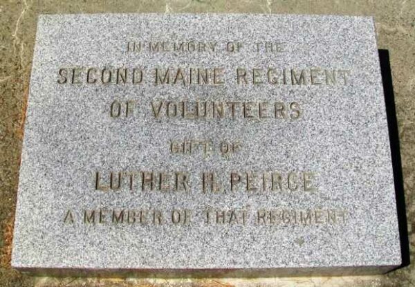 SECOND MAINE REGIMENT OF VOLUNTEERS MEMORIAL STONE A