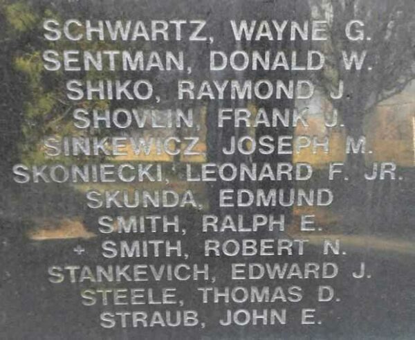 LUZERNE COUNTY VIETNAM VETERANS MEMORIAL PANEL G