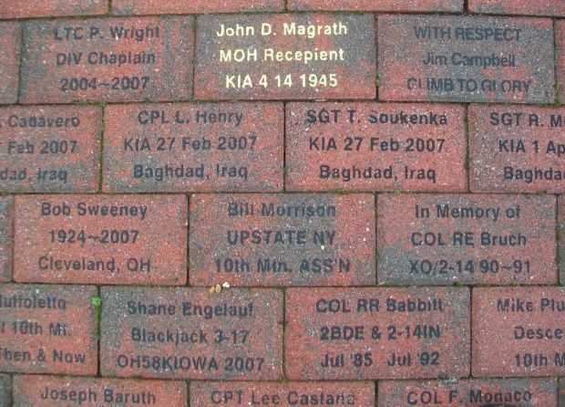 MILITARY MOUNTAINEERS MEMORIAL BRICKS SECTION A