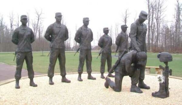 FALLEN WARRIOR MEMORIAL STATUES A