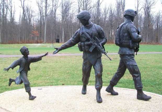 FALLEN WARRIOR MEMORIAL STATUES B
