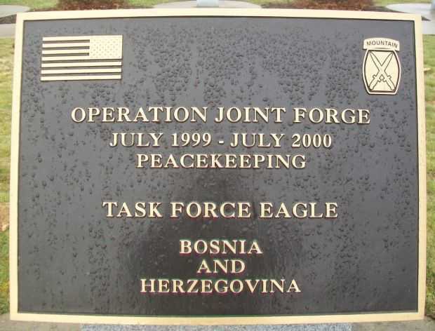 10TH MOUNTAIN DIVISION HEROES WALK MEMORIAL PLAQUE L