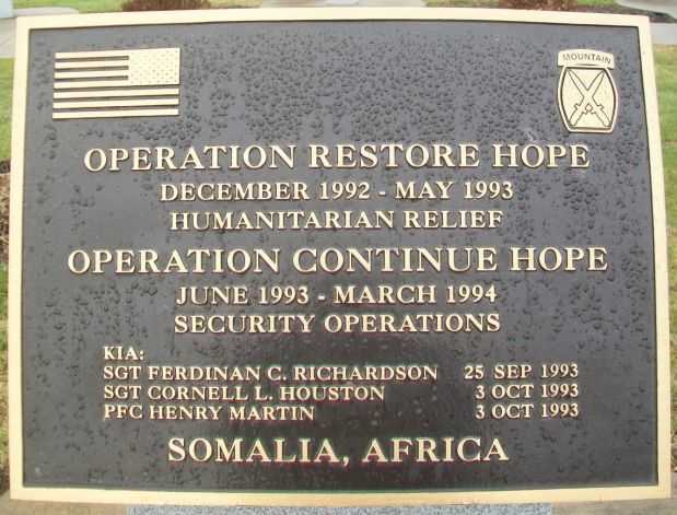 10TH MOUNTAIN DIVISION HEROES WALK MEMORIAL PLAQUE J