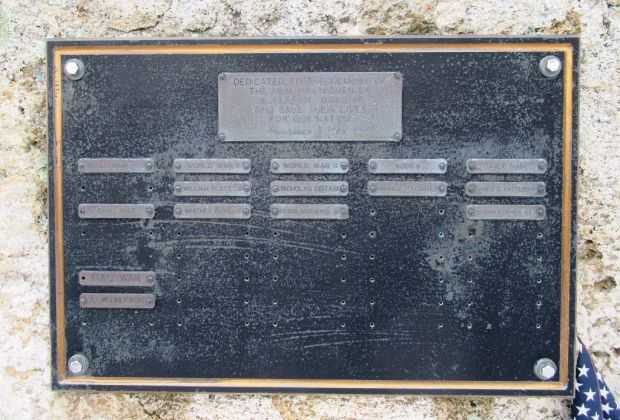 JEFFERSON TOWNSHIP WAR VETERANS MEMORIAL PLAQUE B