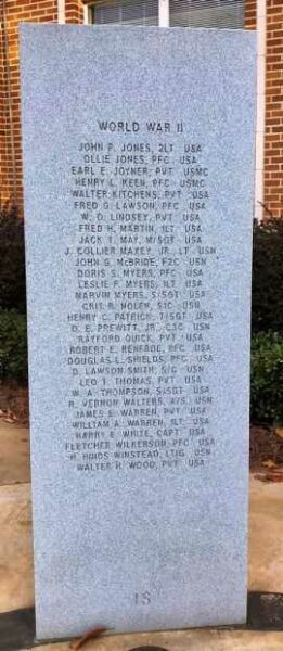 RANKIN COUNTY WAR MEMORIAL PANEL C
