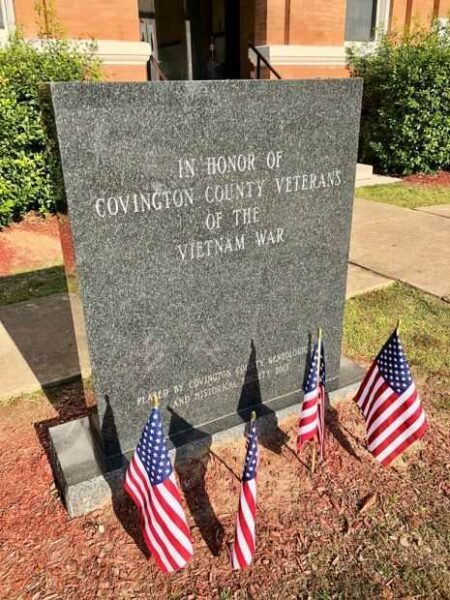 COVINGTON COUNTY VIETNAM VETERANS MEMORIAL FRONT