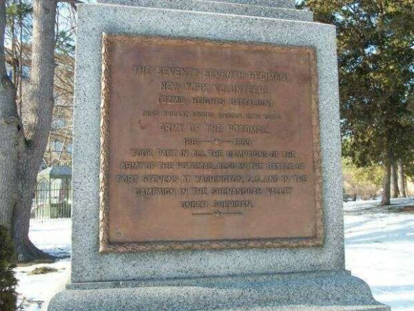 THE SEVENTY-SEVENTH REGIMENT WAR MEMORIAL PLAQUE