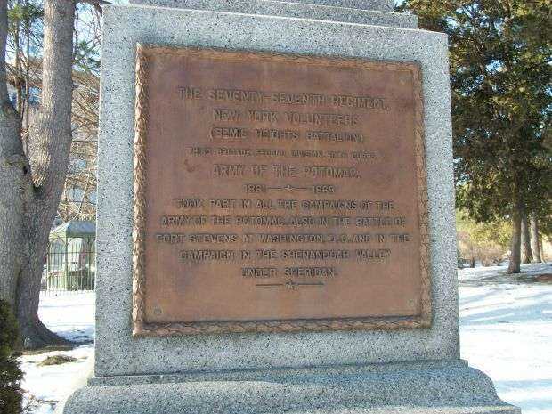 THE SEVENTY-SEVENTH REGIMENT WAR MEMORIAL PLAQUE