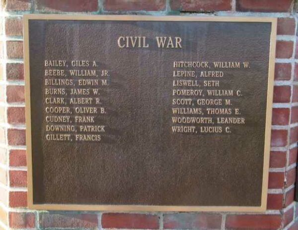 THE AGAWAM VETERAN WAR MEMORIAL PLAQUE B