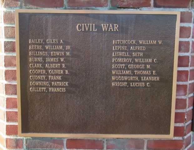 THE AGAWAM VETERAN WAR MEMORIAL PLAQUE B