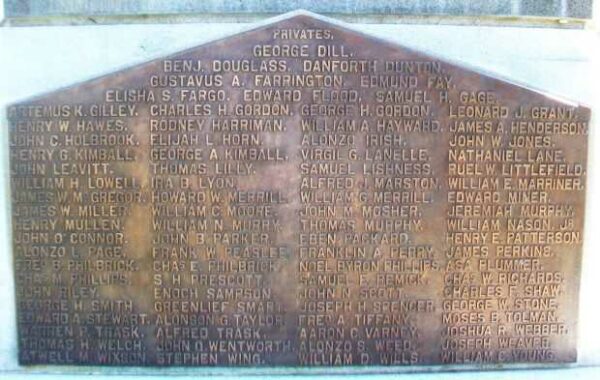 CITY OF AUGUSTA WAR FOR THE UNION MEMORIAL PLAQUE C