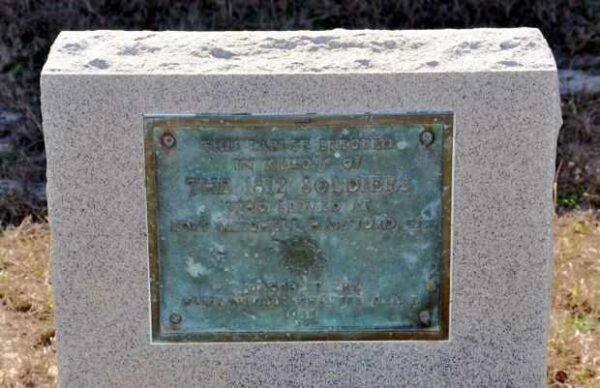IN MEMORY OF THE 1812 SOLDIERS WAR MEMORIAL PLAQUE