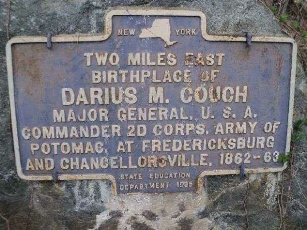 BIRTHPLACE OF DARIUS M. COUCH WAR MEMORIAL MARKER