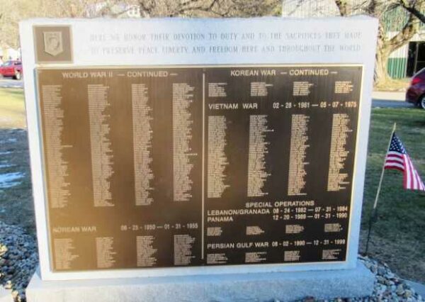 STAFFORD WALL OF HONOR 20TH CENTURY MEMORIAL PLAQUE B