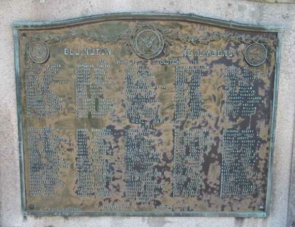 ELLINGTON REMEMBERS WAR MEMORIAL PLAQUE B