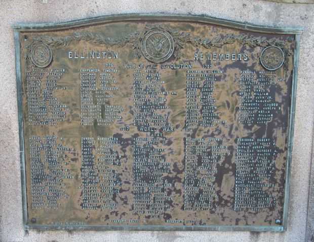 ELLINGTON REMEMBERS WAR MEMORIAL PLAQUE B