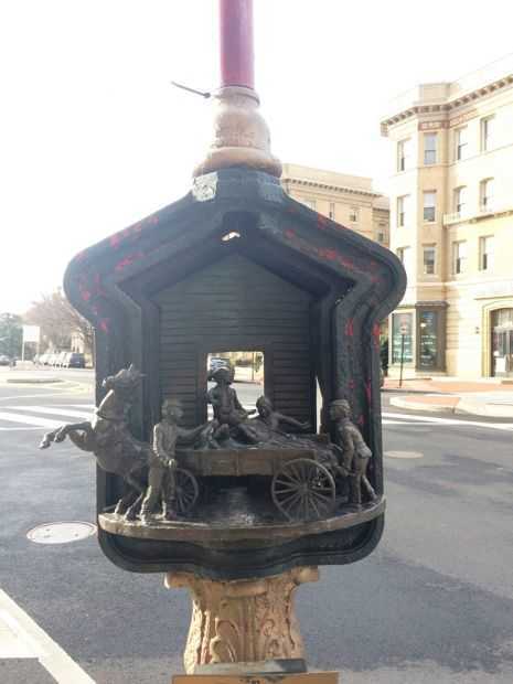CASUALTIES ARRIVING AT MOUNT PLEASANT GENERAL HOSPITAL MEMORIAL CALL BOX STATUES