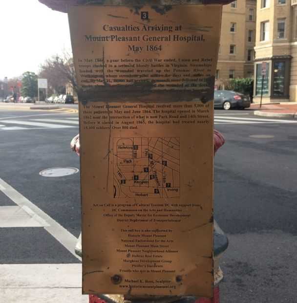 CASUALTIES ARRIVING AT MOUNT PLEASANT GENERAL HOSPITAL MEMORIAL CALL BOX PLAQUE