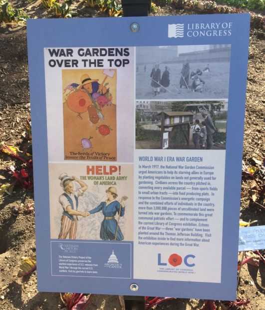 WAR GARDENS OVER THE TOP MEMORIAL PLAQUE