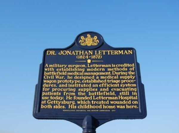 DR. JONATHAN LETTERMAN WAR MEMORIAL MARKER