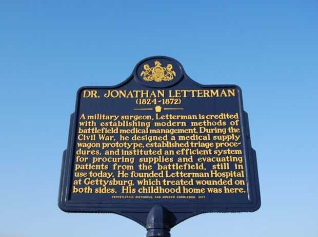 DR. JONATHAN LETTERMAN WAR MEMORIAL MARKER