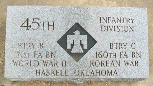 BTRY B 171ST FA BN/BTRY C 160TH FA BN MEMORIAL CANNON DEDICATION STONE