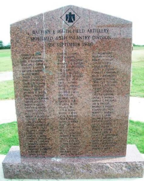 BATTERY E 160TH FIELD ARTILLERY WAR MEMORIAL