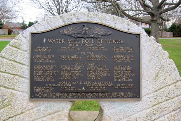 WATER MILL ROLL OF HONOR MEMORIAL PLAQUE A