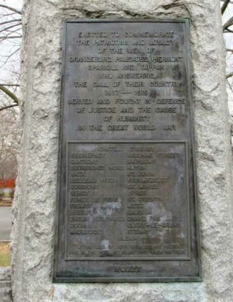 SPARKILL WORLD WAR I MEMORIAL PLAQUE B