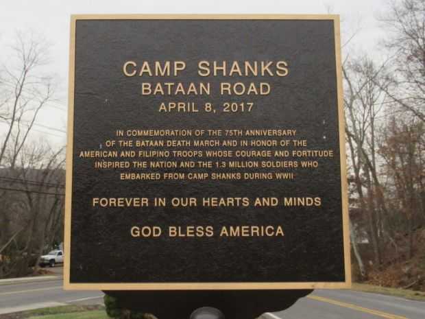 CAMP SHANKS BATTAN ROAD MEMORIAL PLAQUE
