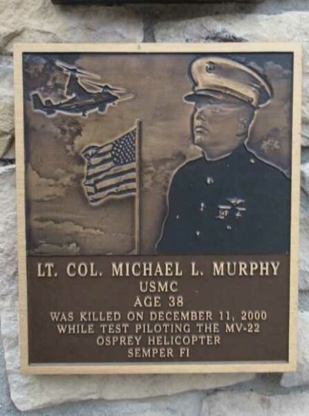LT. COL. MICHAEL L. MURPHY MEMORIAL PLAQUE
