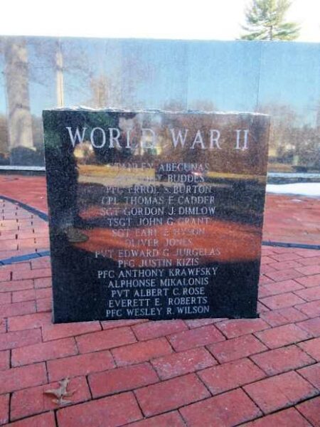 SOUTH WINDSOR WORLD WAR II MEMORIAL