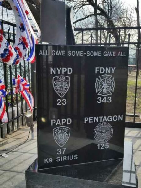 BRONX 911 MEMORIAL DEDICATION STONE A