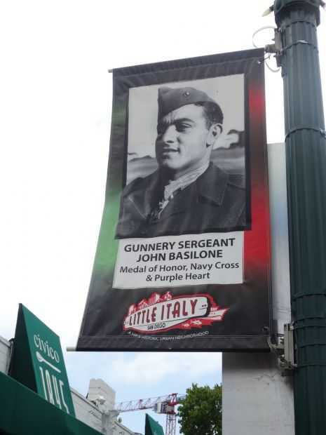 GUNNERY SERGEANT JOHN BASILONE WAR MEMORIAL BANNER