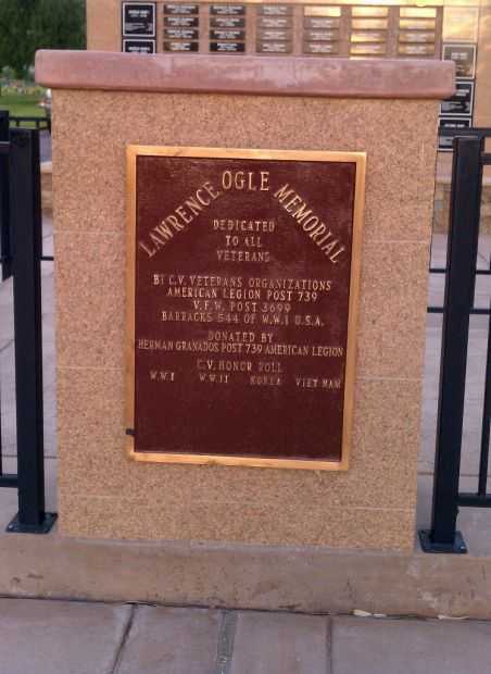 LAWRENCE OGLE MEMORIAL DEDICATION STONE