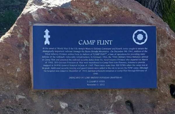 CAMP FLINT WAR MEMORIAL PLAQUE
