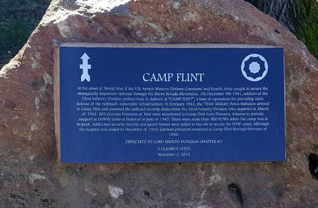 CAMP FLINT WAR MEMORIAL PLAQUE