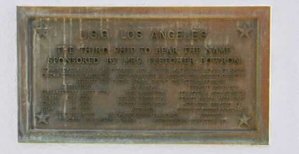 U.S.S. LOS ANGELES MEMORIAL ANCHOR PLAQUE