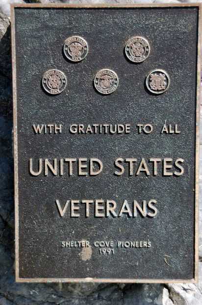 SHELTER COVE PIONEERS VETERANS MEMORIAL PLAQUE