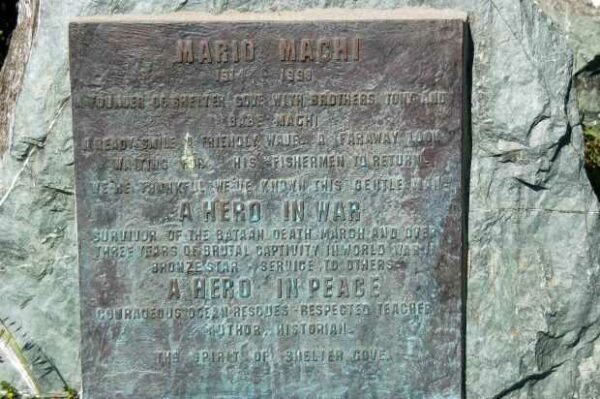 MARIO MACHI WAR MEMORIAL PLAQUE