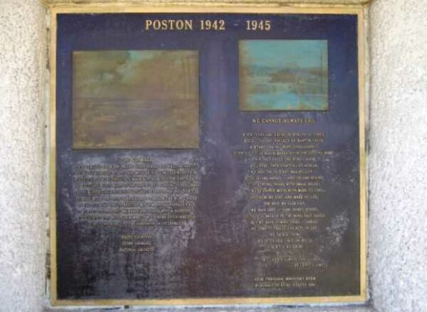 POSTON MEMORIAL MONUMENT PLAQUE G