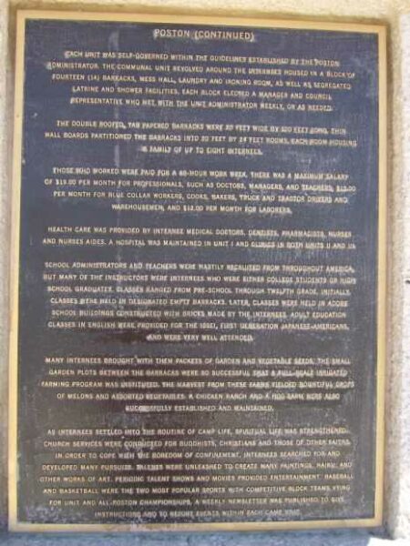 POSTON MEMORIAL MONUMENT PLAQUE C