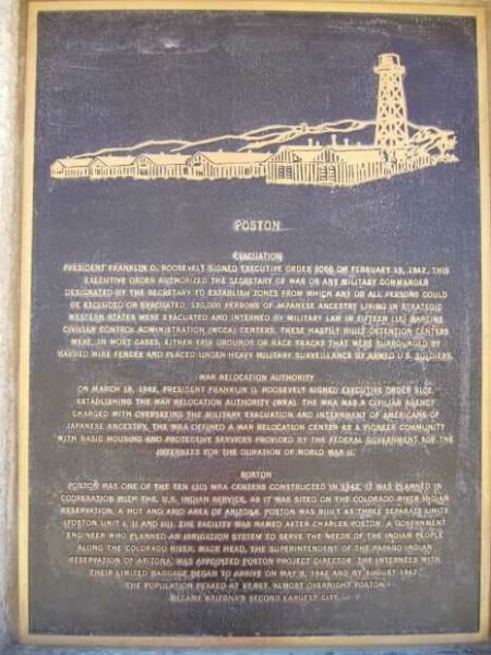 POSTON MEMORIAL MONUMENT PLAQUE B