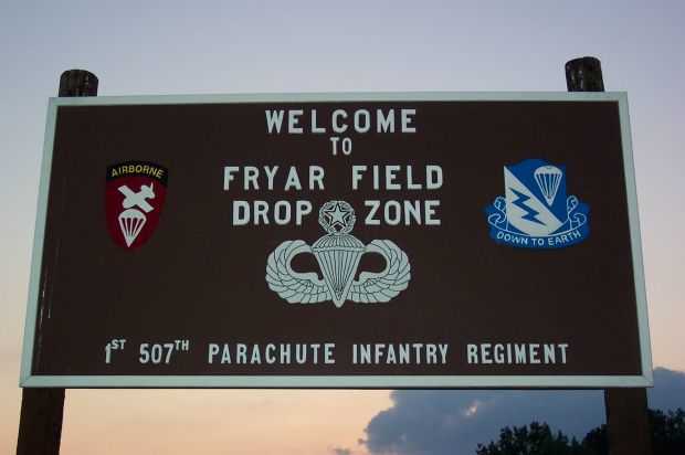 FRYAR FIELD DROP ZONE MEMORIAL MARKER