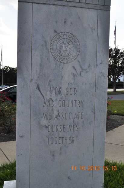 ALABAMA FLAME OF FREEDOM WAR MEMORIAL SIDE D